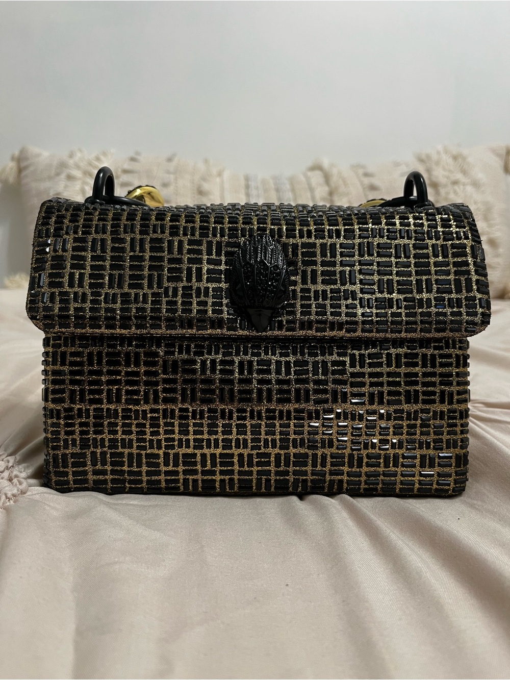 Kurt Geiger Black and Gold Crossbody Bag - Women Bags - Picture 3 of 17